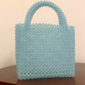 BONDI Studios Handmade BABY BLUE BEAD TOTE custom-made